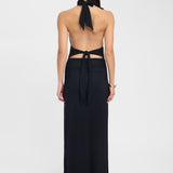 Lerata | elegant long dress with buttoned collar