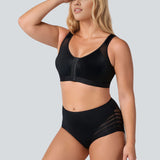 Seamless Breathable Lace Mid-Rise Panties