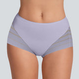 Seamless Breathable Lace Mid-Rise Panties