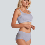 Seamless Breathable Lace Mid-Rise Panties