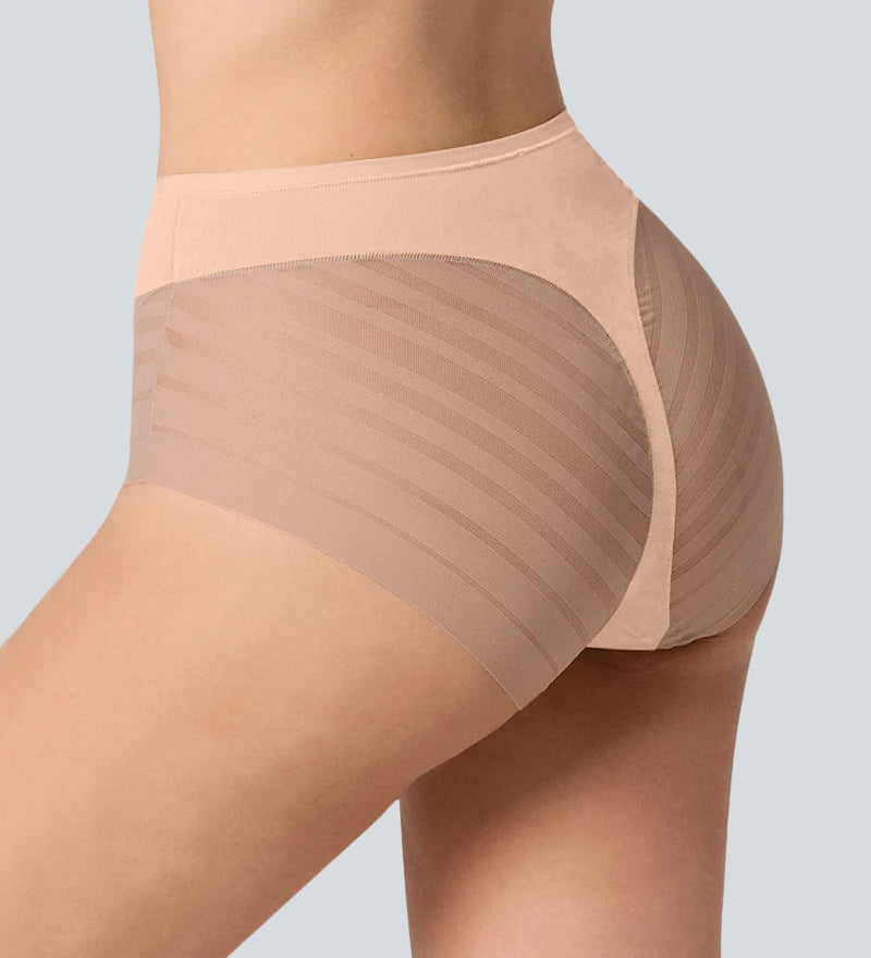 Seamless Breathable Lace Mid-Rise Panties