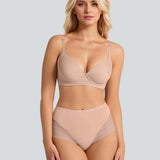 Seamless Breathable Lace Mid-Rise Panties