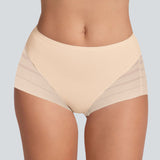 Seamless Breathable Lace Mid-Rise Panties