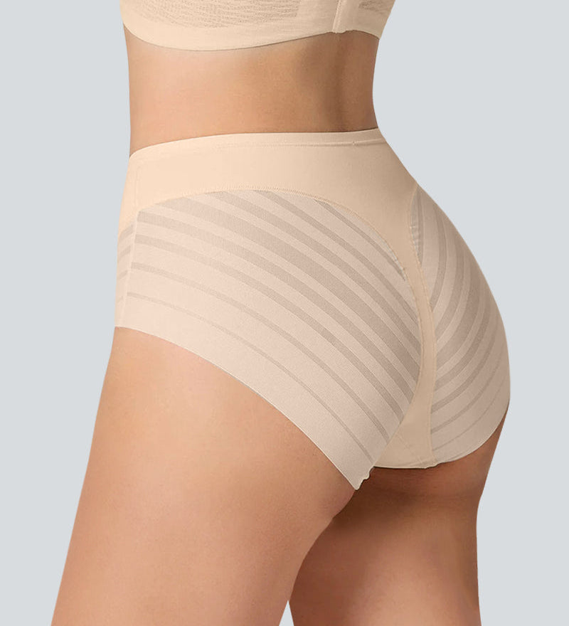 Seamless Breathable Lace Mid-Rise Panties