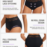 Lace Trim Cotton Hipster Panties (5 Pack)