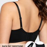 Lace Trim Molded Cup Underwired Bra with Removable Straps