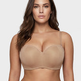Lace Trim Molded Cup Underwired Bra with Removable Straps