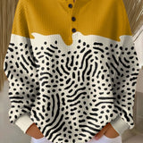 Frieda | Jumper in Mustard Yellow with Polka Dot Pattern