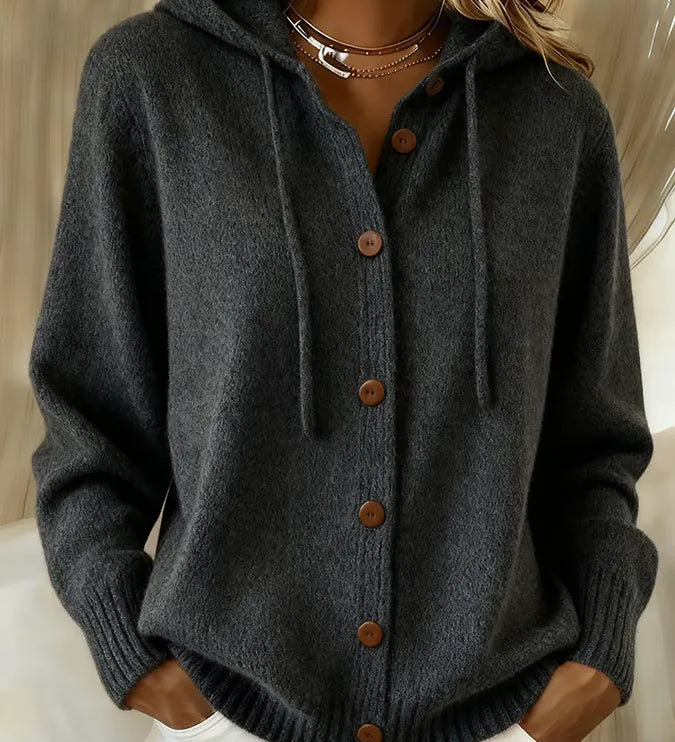 Bettina | Hooded Cardigan with Buttons