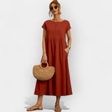 Linen | Lightweight Cotton Dress with Pockets