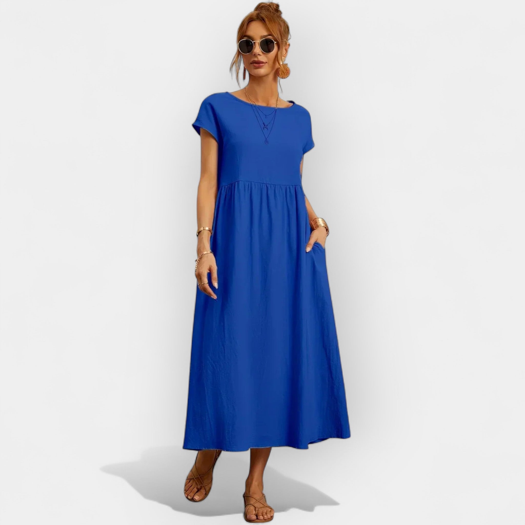 Linen | Lightweight Cotton Dress with Pockets