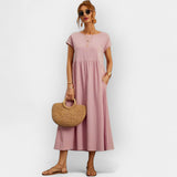 Linen | Lightweight Cotton Dress with Pockets