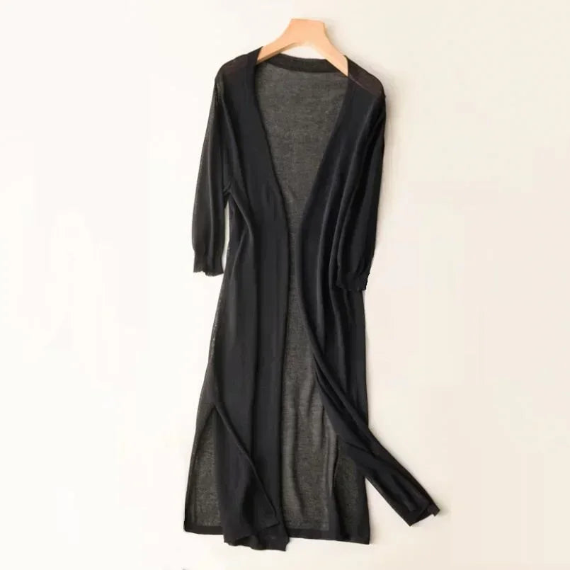 Long vest for women – Elegant light sweater for a stylish and airy look