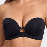 No-Slip Front Closure Push-Up Strapless Bra
