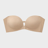 No-Slip Front Closure Push-Up Strapless Bra
