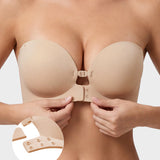No-Slip Front Closure Push-Up Strapless Bra