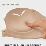 No-Slip Front Closure Push-Up Strapless Bra