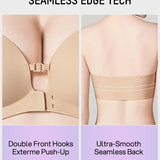 No-Slip Front Closure Push-Up Strapless Bra