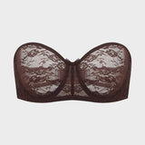 No Slip Strapless Lace Push Up Bra