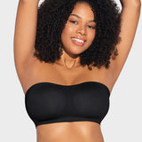 Non-Slip Crossover Side Hook Bandeau Bra