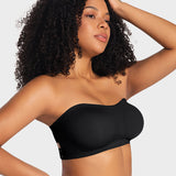 Non-Slip Crossover Side Hook Bandeau Bra