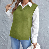 V-neck knitted vest for women – sleeveless light and soft outerwear