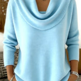 Iole | Sweater with Draped Collar