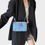 Ksenija | Denim Floral Pattern Handbag