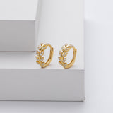 Silver Leaf-Shaped Earrings
