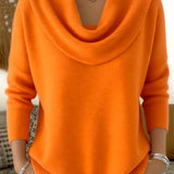 Iole | Sweater with Draped Collar