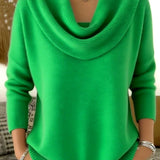Iole | Sweater with Draped Collar