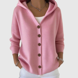 Sidonie - Comfortable Hooded Cardigan in Knit