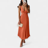 Adriana | Pleated Maxi Dress