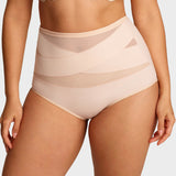 Plus-Size High-Waist Cross Tummy Control Panties (5 Pack)