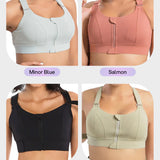 Plus Size Shock Absorber Zip-Front High Impact Sports Bra