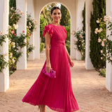 Seraphina | Elegant Pleated Maxi Dress with Tied Waist