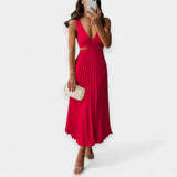 Adriana | Pleated Maxi Dress