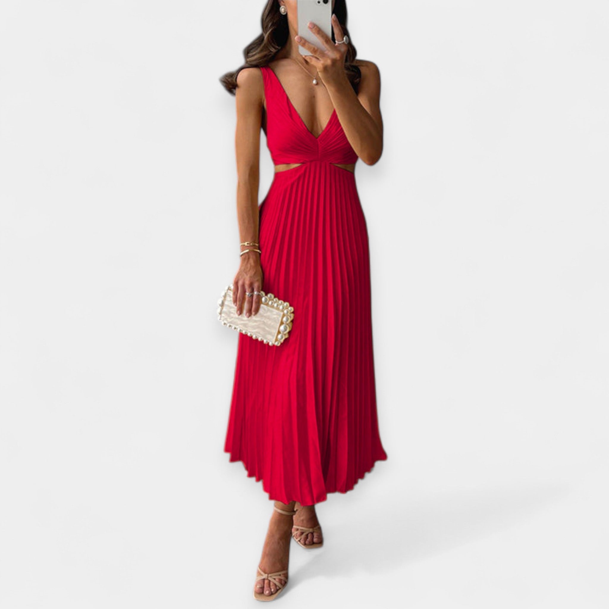Adriana | Pleated Maxi Dress