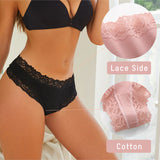 Ribbed Cotton Lace Mid-Rise Panty (9 pack)