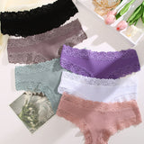 Ribbed Cotton Lace Mid-Rise Panty (9 pack)