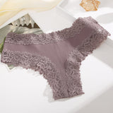 Ribbed Cotton Lace Mid-Rise Panty (9 pack)