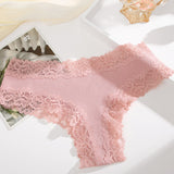 Ribbed Cotton Lace Mid-Rise Panty (9 pack)