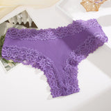 Ribbed Cotton Lace Mid-Rise Panty (9 pack)