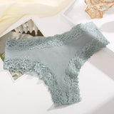 Ribbed Cotton Lace Mid-Rise Panty (9 pack)