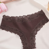 Ribbed Cotton Lace Mid-Rise Panty (9 pack)