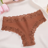 Ribbed Cotton Lace Mid-Rise Panty (9 pack)