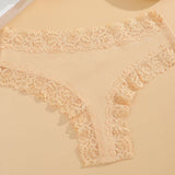 Ribbed Cotton Lace Mid-Rise Panty (9 pack)