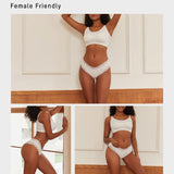 Ribbed Cotton Lace Mid-Rise Panty (9 pack)
