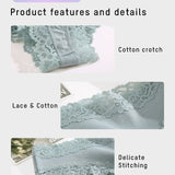Ribbed Cotton Lace Mid-Rise Panty (9 pack)