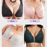Rose Embroidery Front Closure Bra